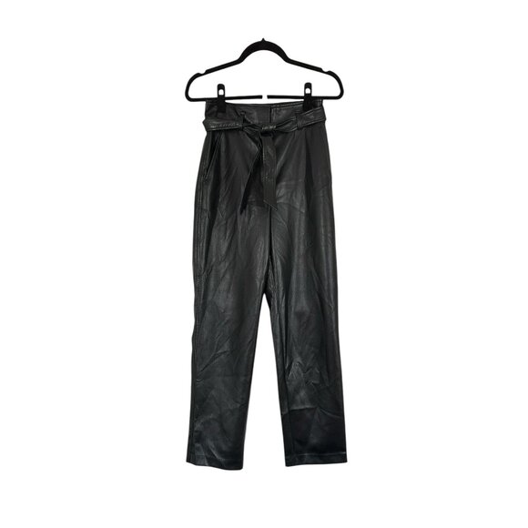 Aritzia Babaton Vegan Leather Belted Pant - Picture 1 of 5